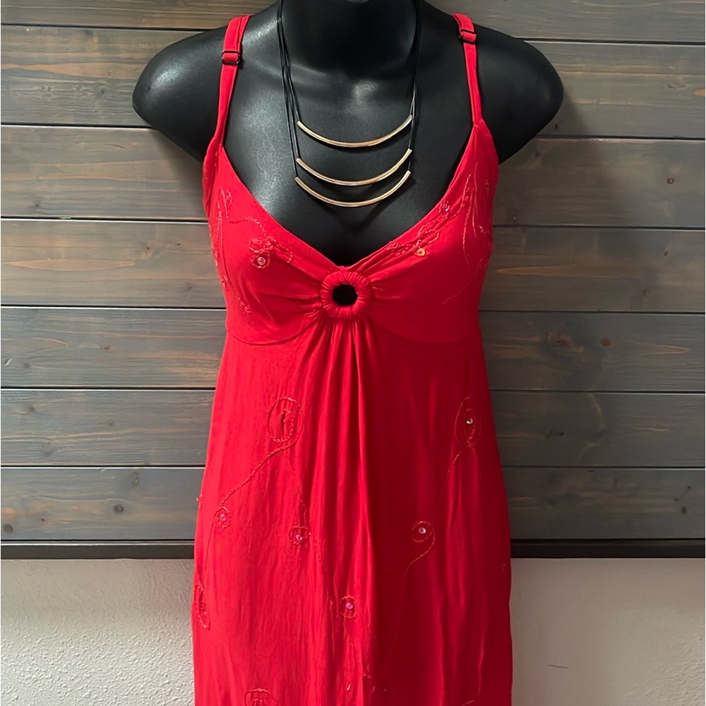 Island Planet Red Beach Coverup